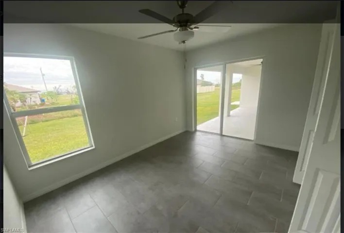 Empty room with baseboards