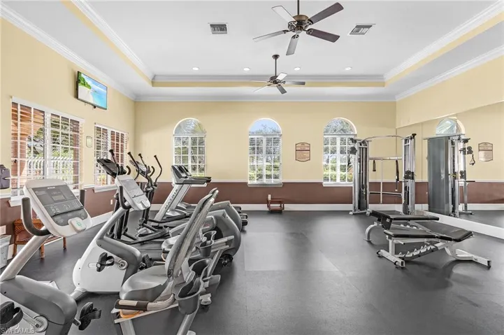 Exercise room in clubhouse