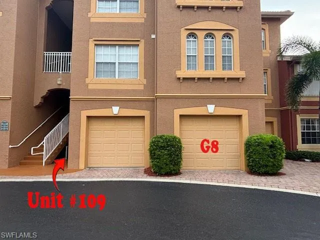 View of front of home with an attached garage