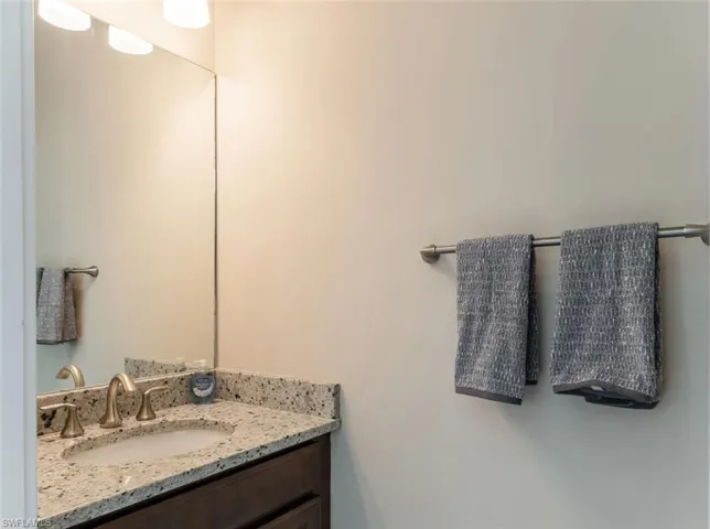 Bathroom featuring vanity