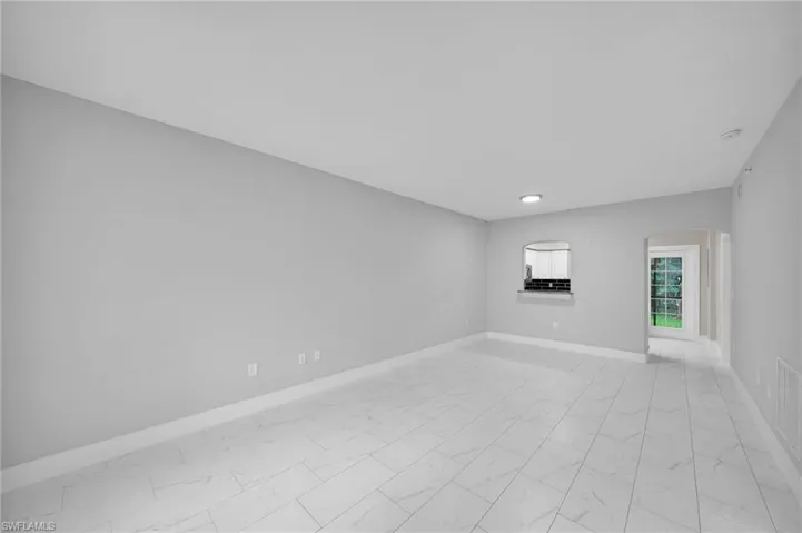 View of tiled spare room