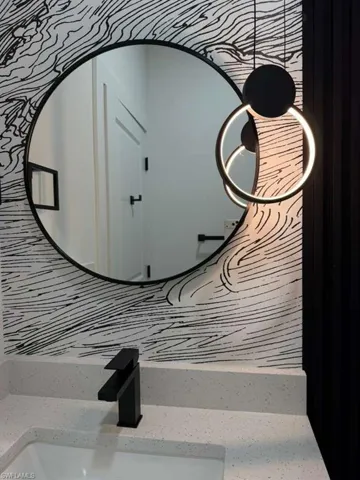 Detailed view of vanity