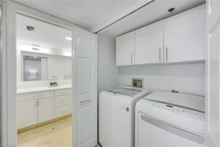 Washer & Dryer w/ Overhead Cabinetry