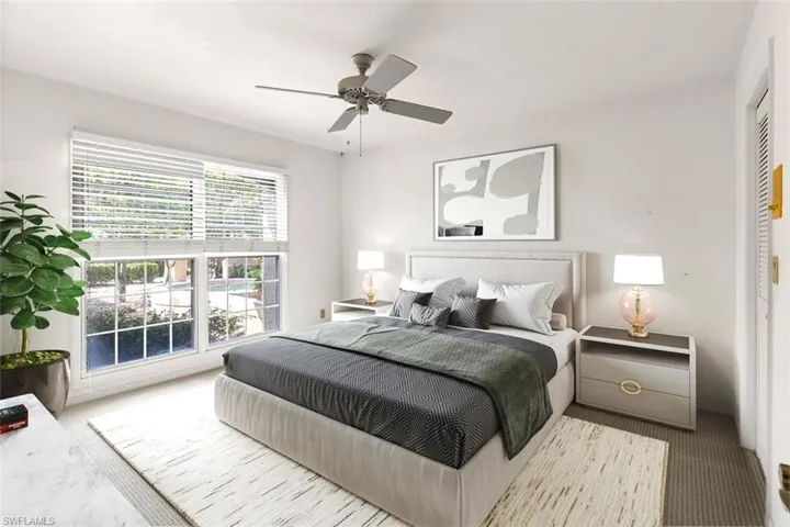 Bedroom with ceiling fan