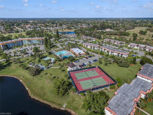 pickleball and tennis courts  pool and clubhouse