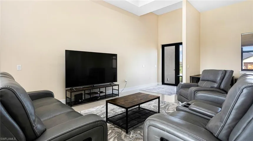 Living area with baseboards