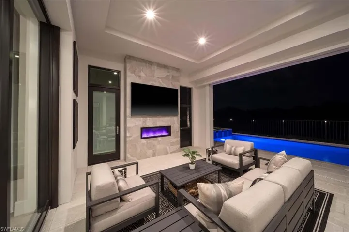 On covered lanai