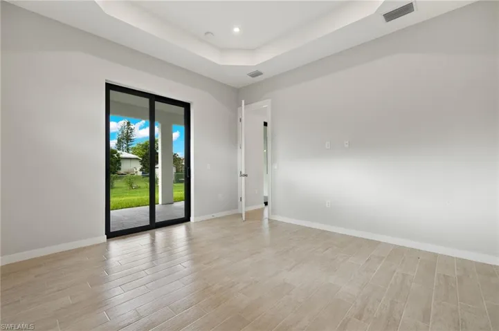 Flooring upgraded to premium, color-matched Luxury Vinyl Plank [LVP].