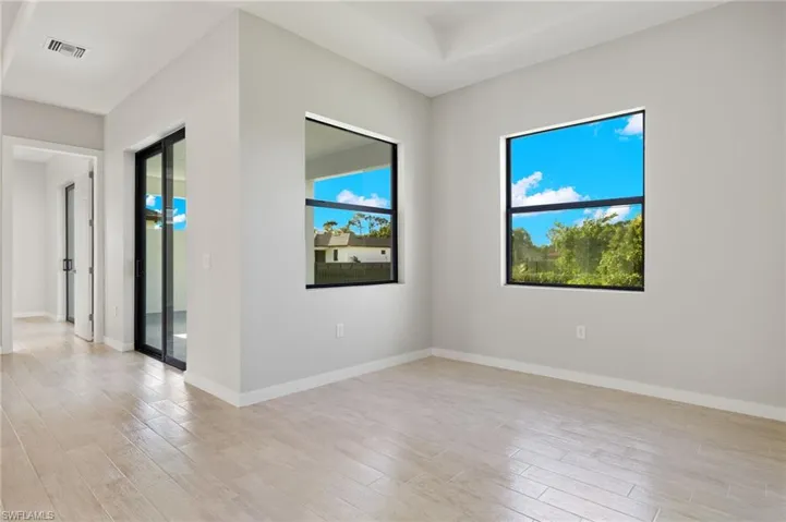 Flooring upgraded to premium, color-matched Luxury Vinyl Plank [LVP].
