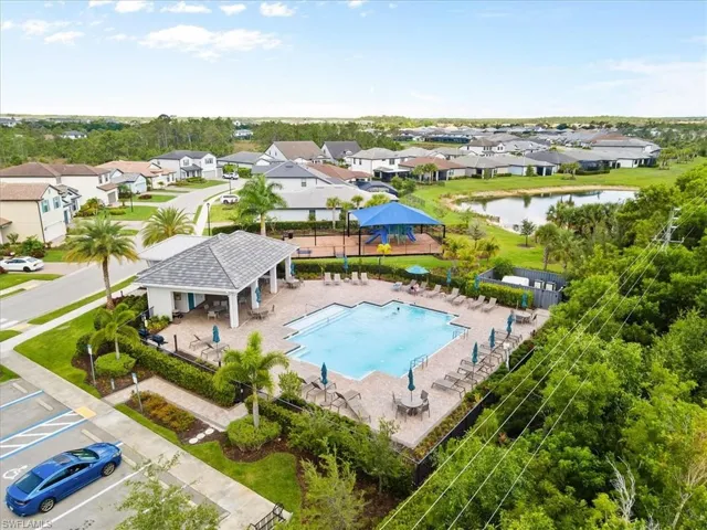 View of pool with a gazebo