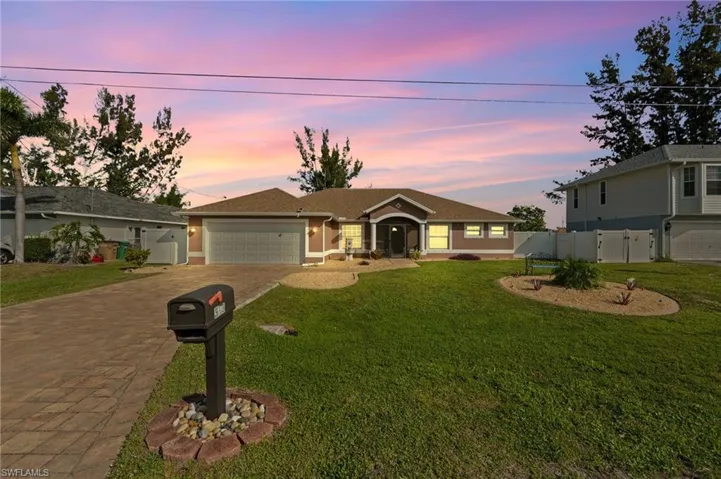 Twilight view of home