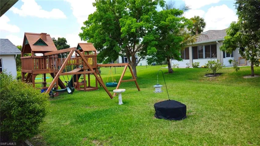 Play set and fire pit