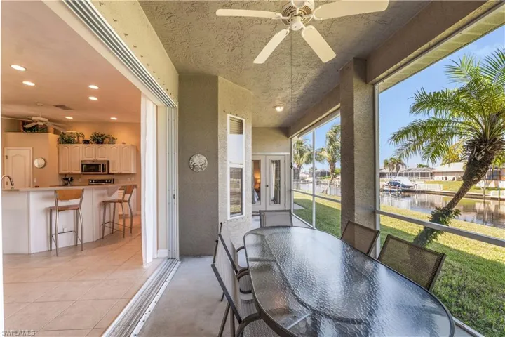 Rear lanai with pocket sliding doors for ease of entertaining