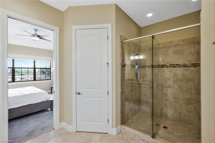 Walk-in shower.