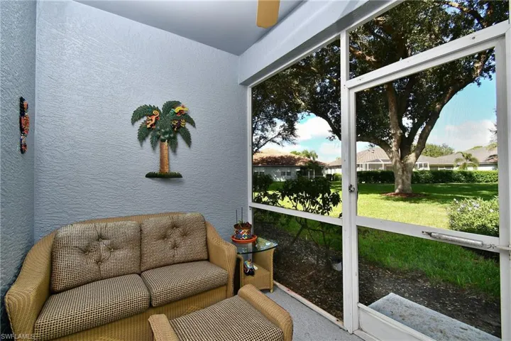 Screened lanai overlooking common area
