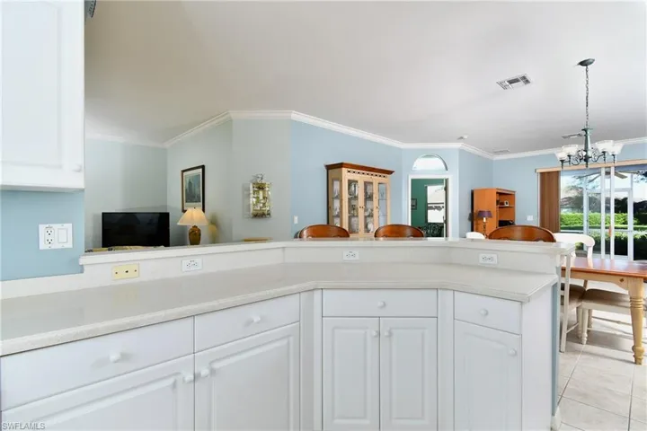 kitchen overlooking the dining area and out to lanai