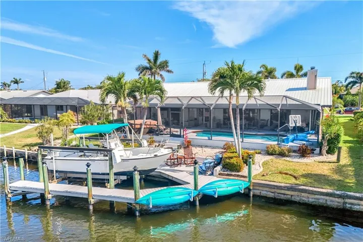 fabulous walk around dock with convenient kayak racks