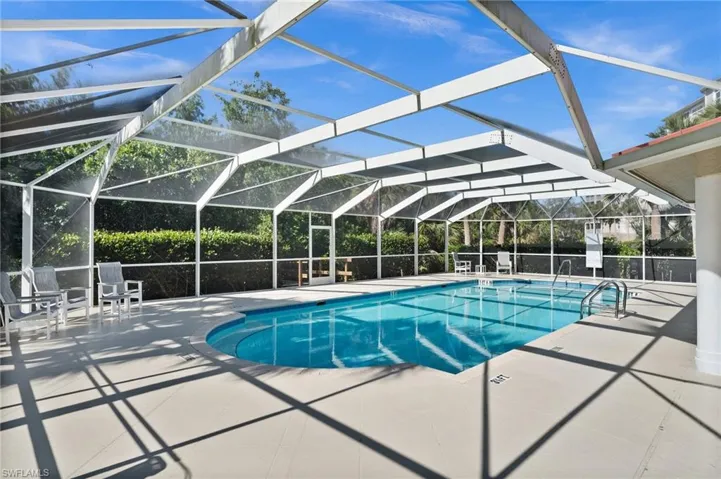 Large screened pool