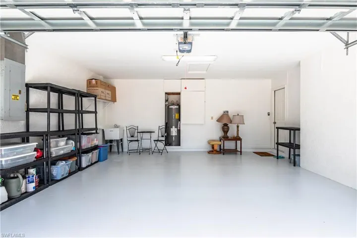 Two car garage with new garage door