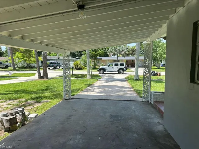 Covered Carport with entry door