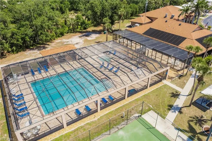 Bird's eye view of pool