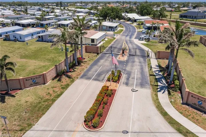Aerial view of Gated Entrance