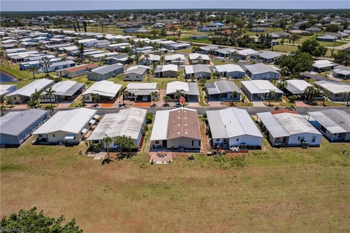 Aerial view with a residential view