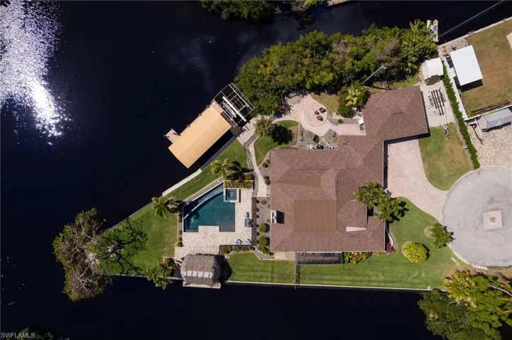 Birds eye view of property