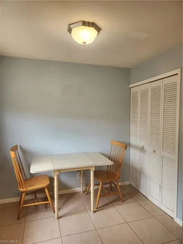 Eat-in breakfast area in the kitchen with a pantry