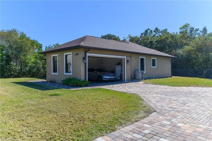 Driveway and garage