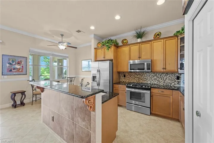kitchen with large island