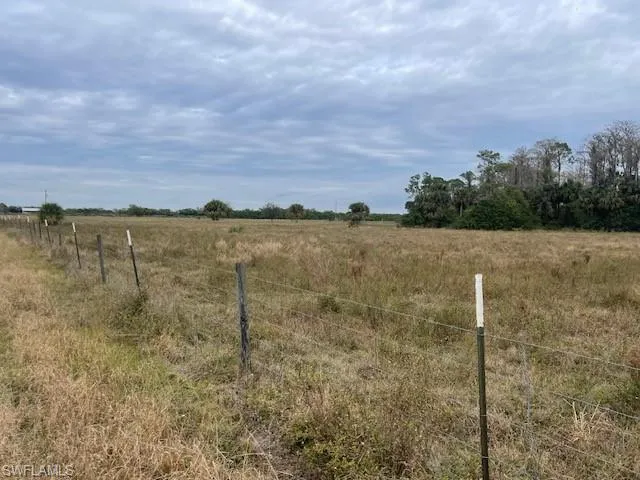 View of yard with a rural view