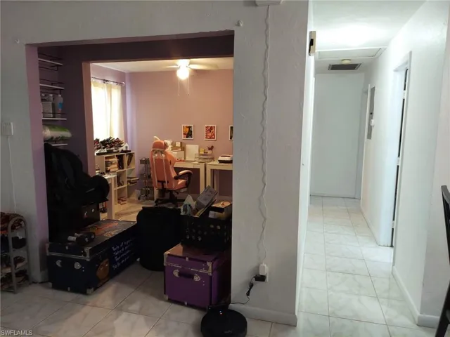 View of tiled home office
