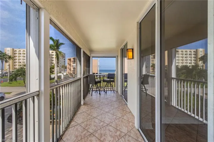 The southwest side of the main living level's wrap-around lanai is the spot for watching the sunset over the Gulf of Mexico.