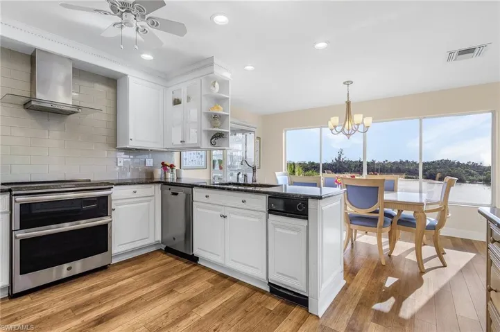 Preparing meals will be a joy with the fabulous views out the bay facing windows!