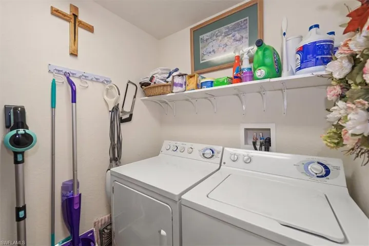 Laundry room featuring washer and dryer