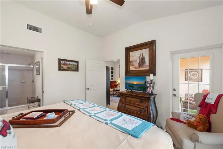 Primary bedroom with en suite bath and convenient access to the main living area.