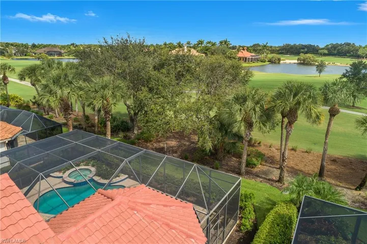 From house roof top facing fairway and Orchid Ridge neighborhood in the distance. Ginger Pointe is a 5 minute walk to the Shadow Wood Country Club and 10-15 walk to The Brooks Commons Club. 5 minutes to Coconut Point outdoor mall and 20 minutes to Gulf beaches and airport.