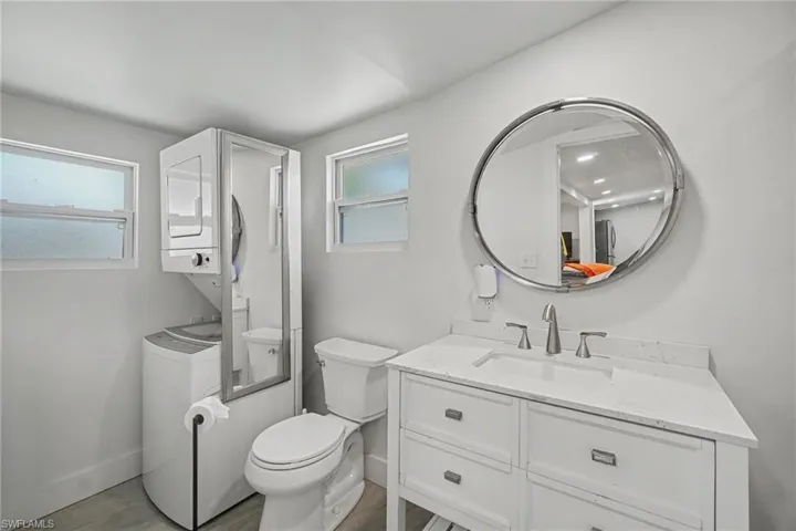 Efficiency - Stacked Laundry and full bathroom