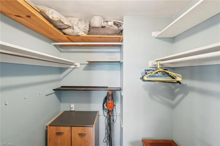 View of walk in closet