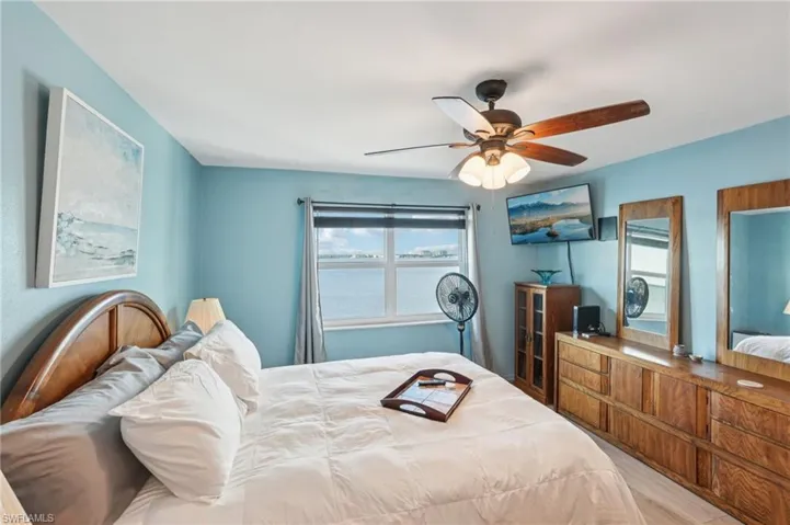 Bedroom featuring a ceiling fan