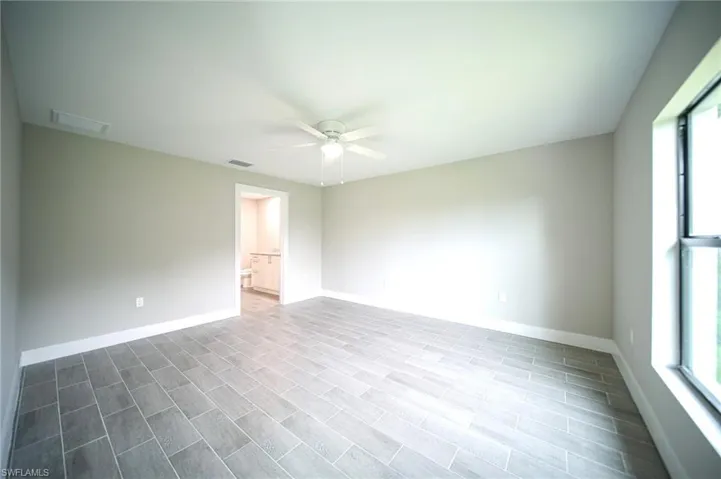 The Oversized Master Bedroom Comes With Upgraded Tile Flooring, Ceiling Fan/Light, And Custom Baseboards!