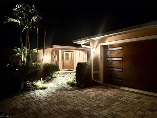 Outdoor lighting front of house