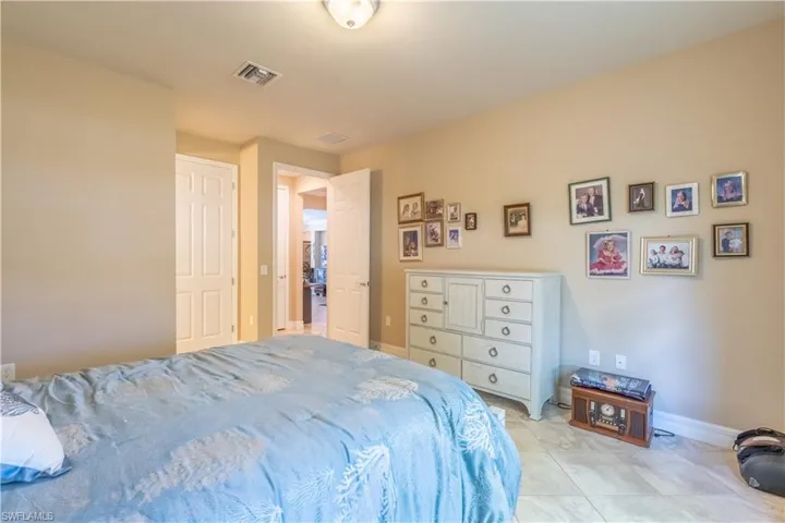 View of tiled bedroom