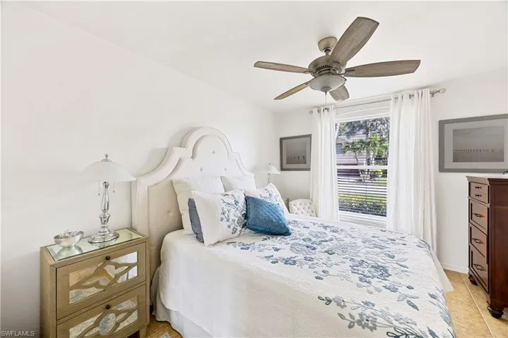 Bedroom with a ceiling fan