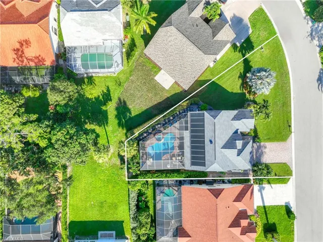 View of property location featuring property parcel outlined and a pool