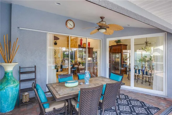 View of patio / terrace with ceiling fan