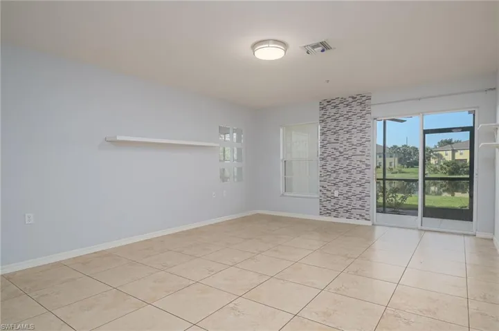 View of tiled spare room