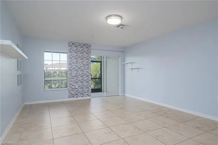 View of tiled empty room