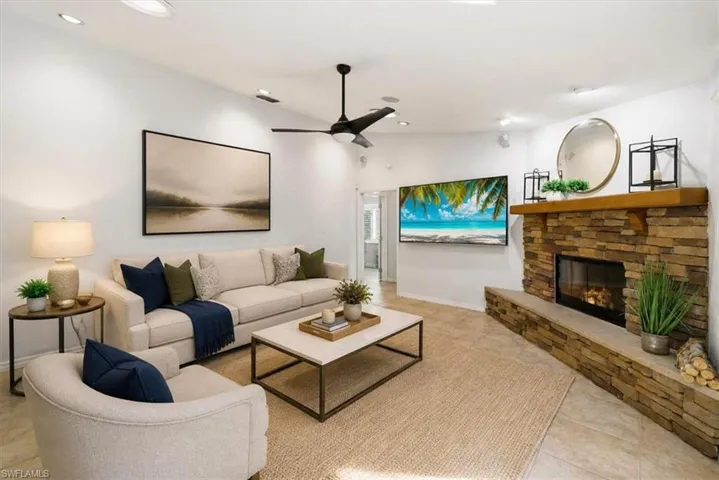Living room staged